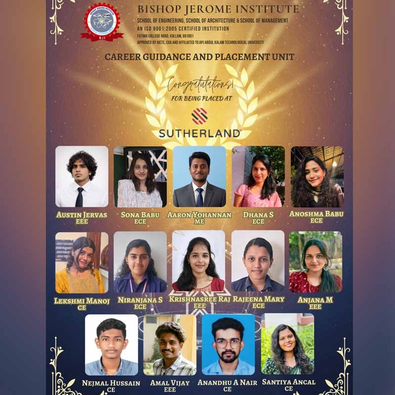 Placement Triumph at Bishop Jerome Institute!