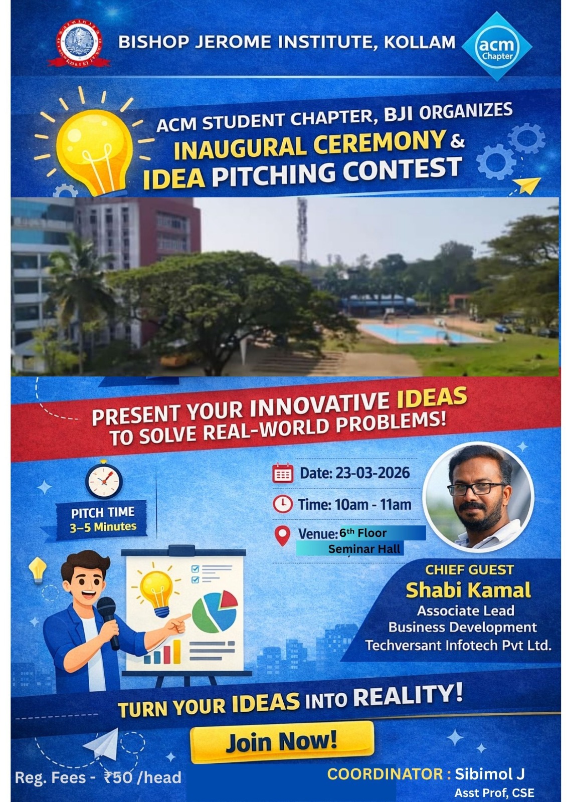 ACM Student Chapter at Bishop Jerome Institute to Host Inaugural Ceremony and Idea Pitching Contest