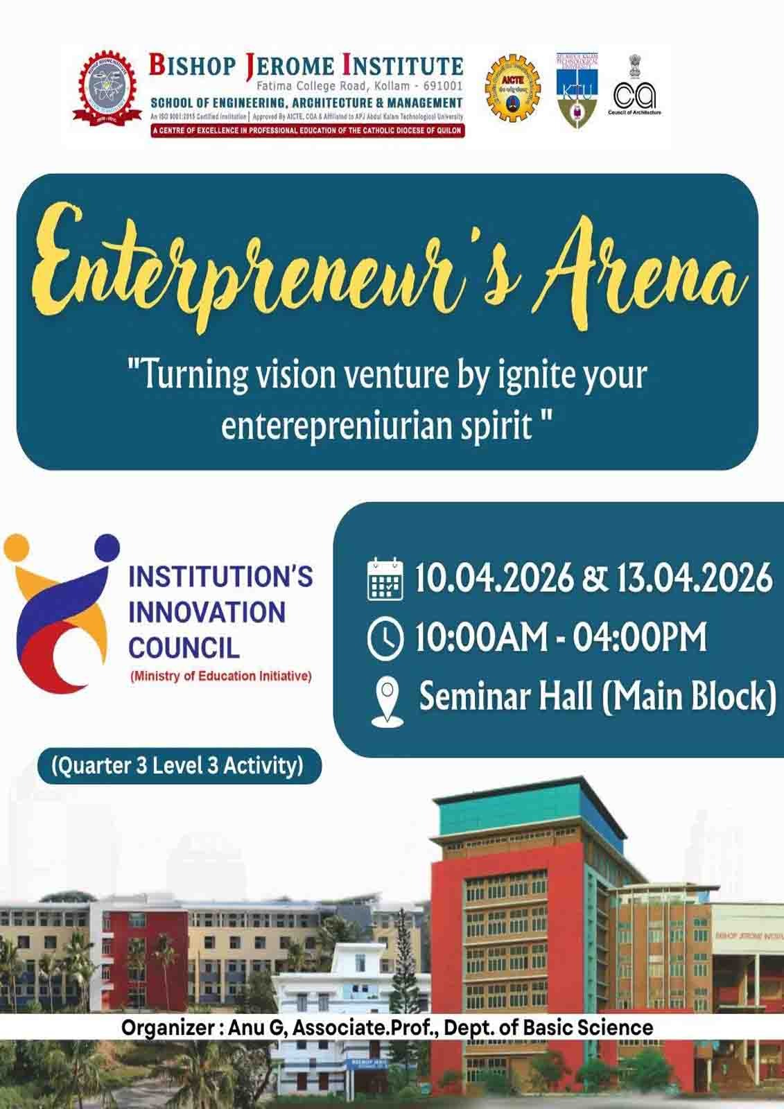 Bishop Jerome Institute Hosts -Entrepreneur’s Arena-to Spark Student Innovation